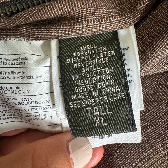 Eddie Bauer Goose Down Reversible Insulated Puffer Vest Green Brown XL long - Picture 2 of 9